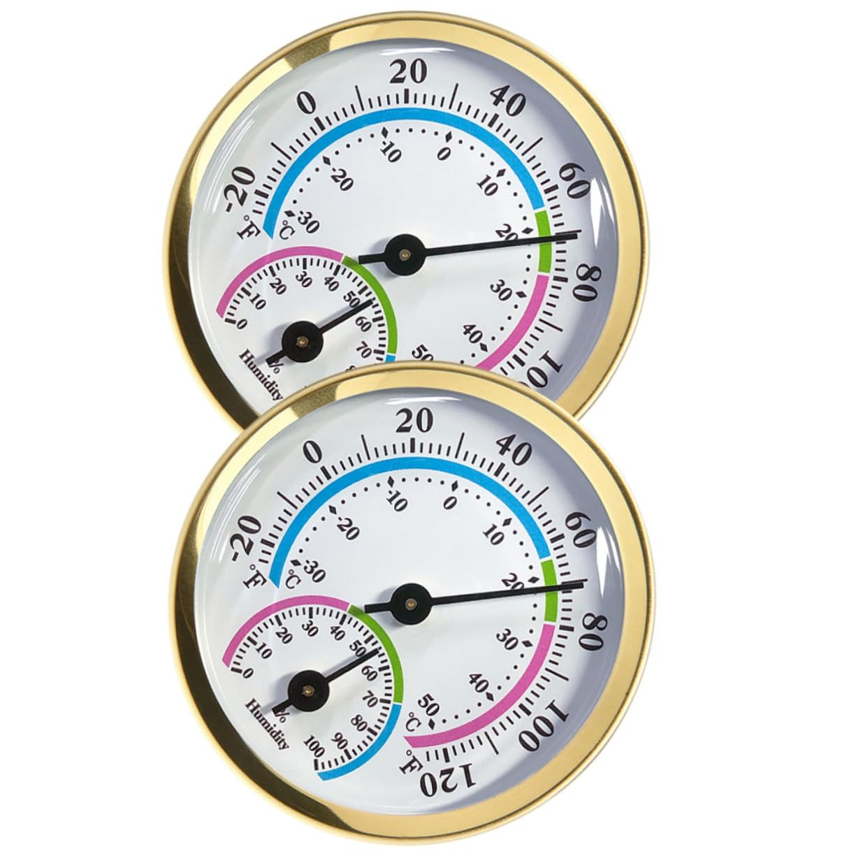 TEHAUX 2Pcs Indoor Outdoor Thermometer and Humidity Gauge for Garden Patio Mini Wall-Mount Temperature Hygrometer Measurement for Home Office Greenhouse Sauna and Workshop Use image number 6