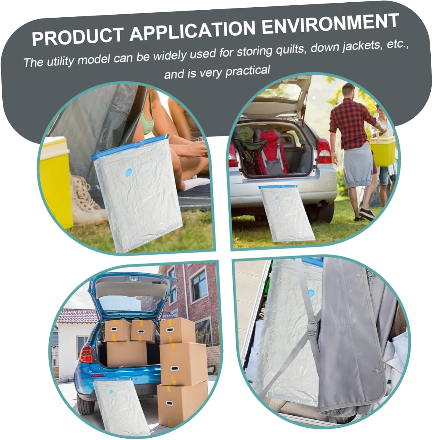 VILLFUL Garment Bags for Travel of Vacuum Storage Bags Space Saving Easy to Use image number 6