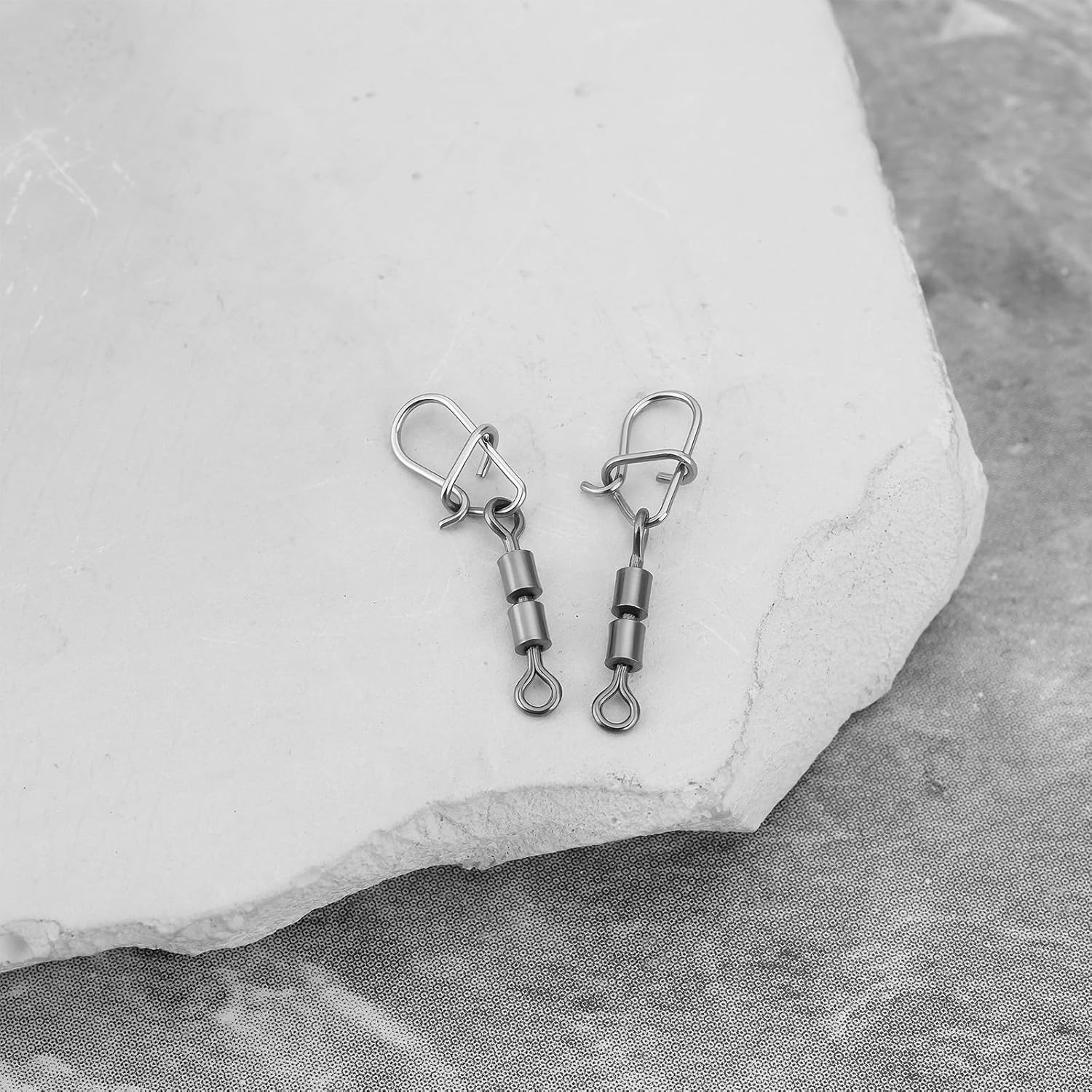 LT Easiyl 20Pcs Fishing Snap Swivels Lure Pin Connector for Platform Fishing Sea Fishing Freshwater Lure image number 4