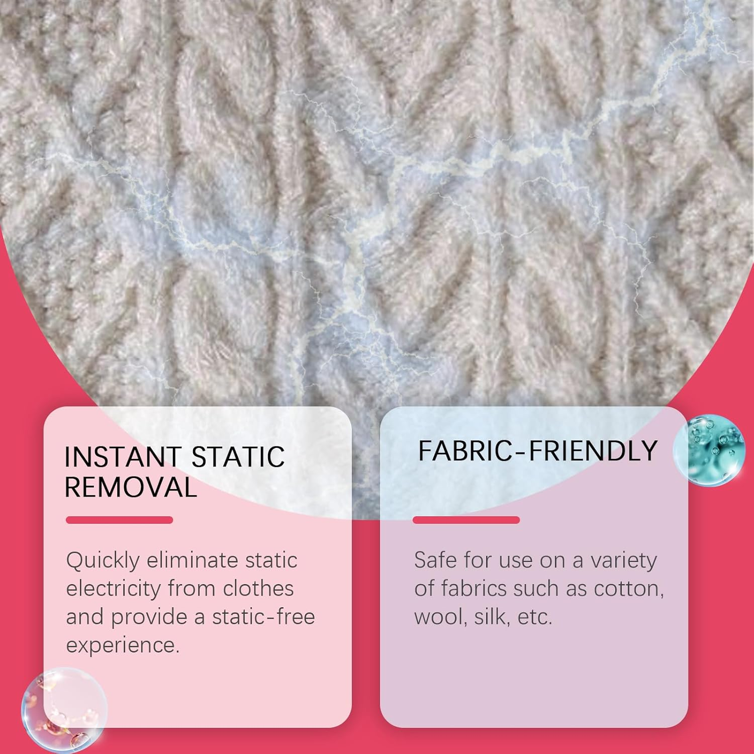 Anti Static Spray, 3 in 1 Instant anti Static Spray & Instant Wrinkle Release, Odor Eliminator & Fabric Refresher, Travel Size (3 Oz,100Ml) image number 6