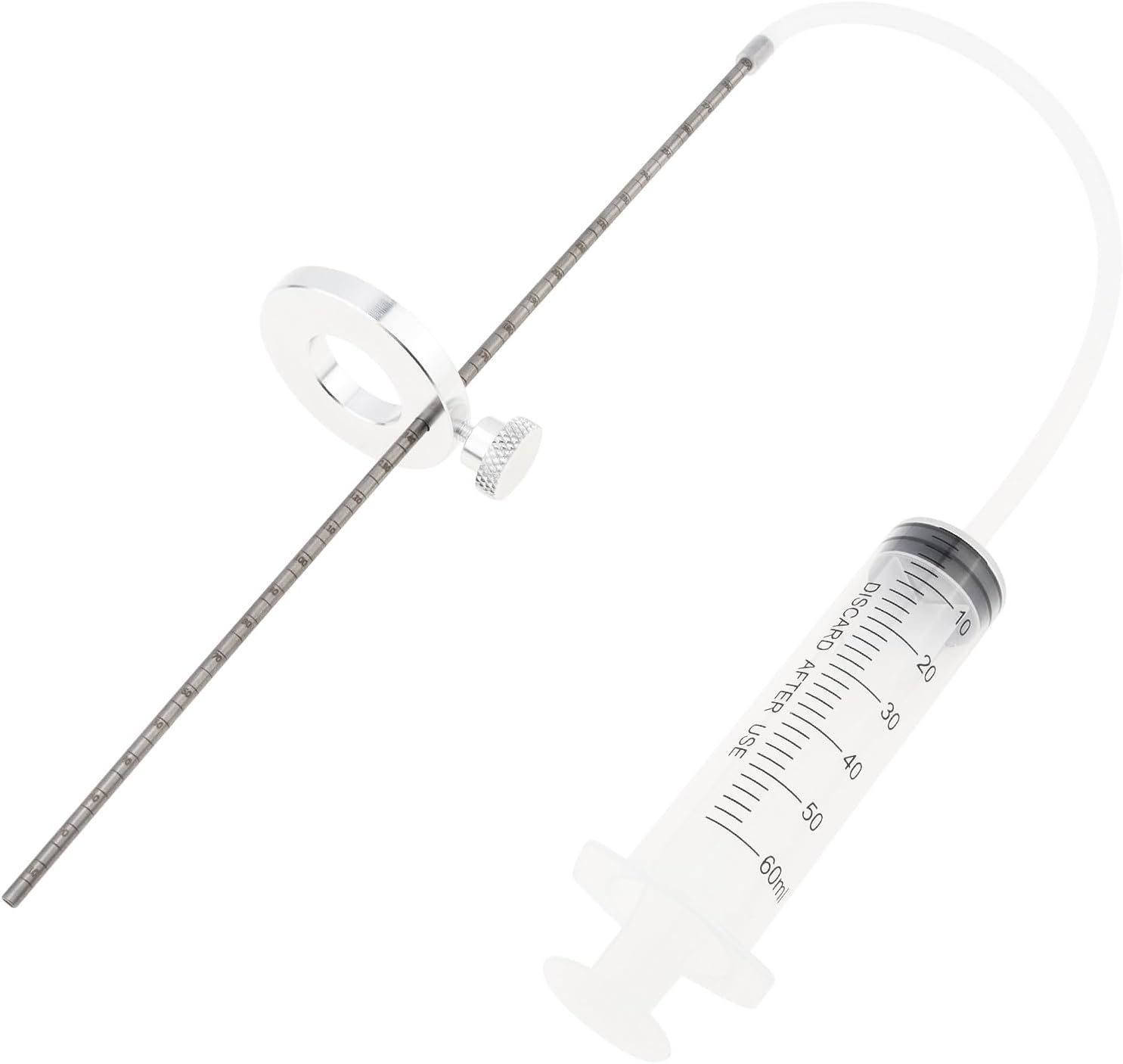 Windance Motorcycle Fork Suspension Oil Level Measurement Gauge Tool with Adjustable Ring, 60Ml Front Fork Oil Syringe Tool image number 2