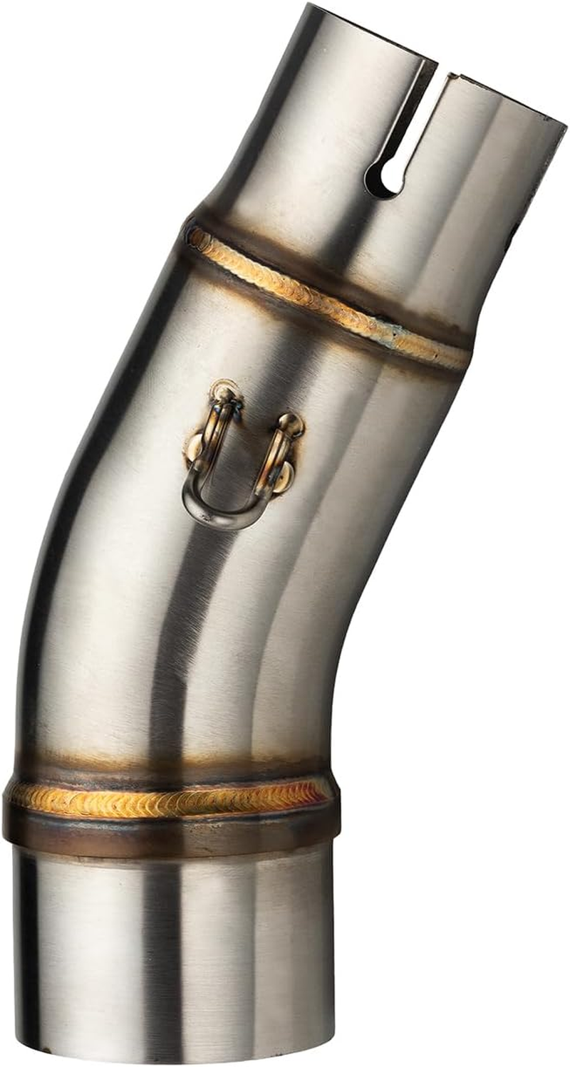 Motorcycle Exhaust Mid Pipe, Exhaust Muffler Adapter Connect Pipe with Clamps Compatible with Kawasaki EX250 EX300 Z250 Z300, Ninja 250 Ninja 300 2018-2022 Ninja 650 2018-2022 Ninja 400 Z400 2017-2022 image number 1