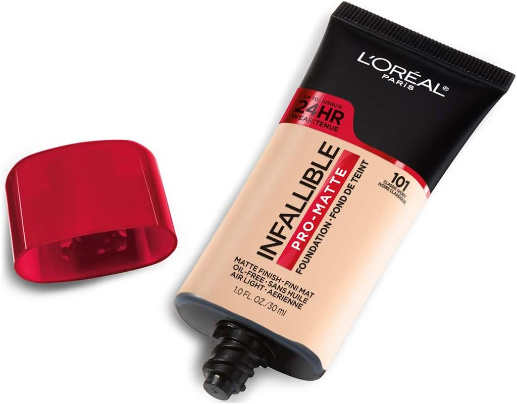 L'Or&eacute;al Paris Infallible Pro-Matte Foundation, Classic Ivory, 1 Fl. Oz. - 111 Soft Sable image number 6