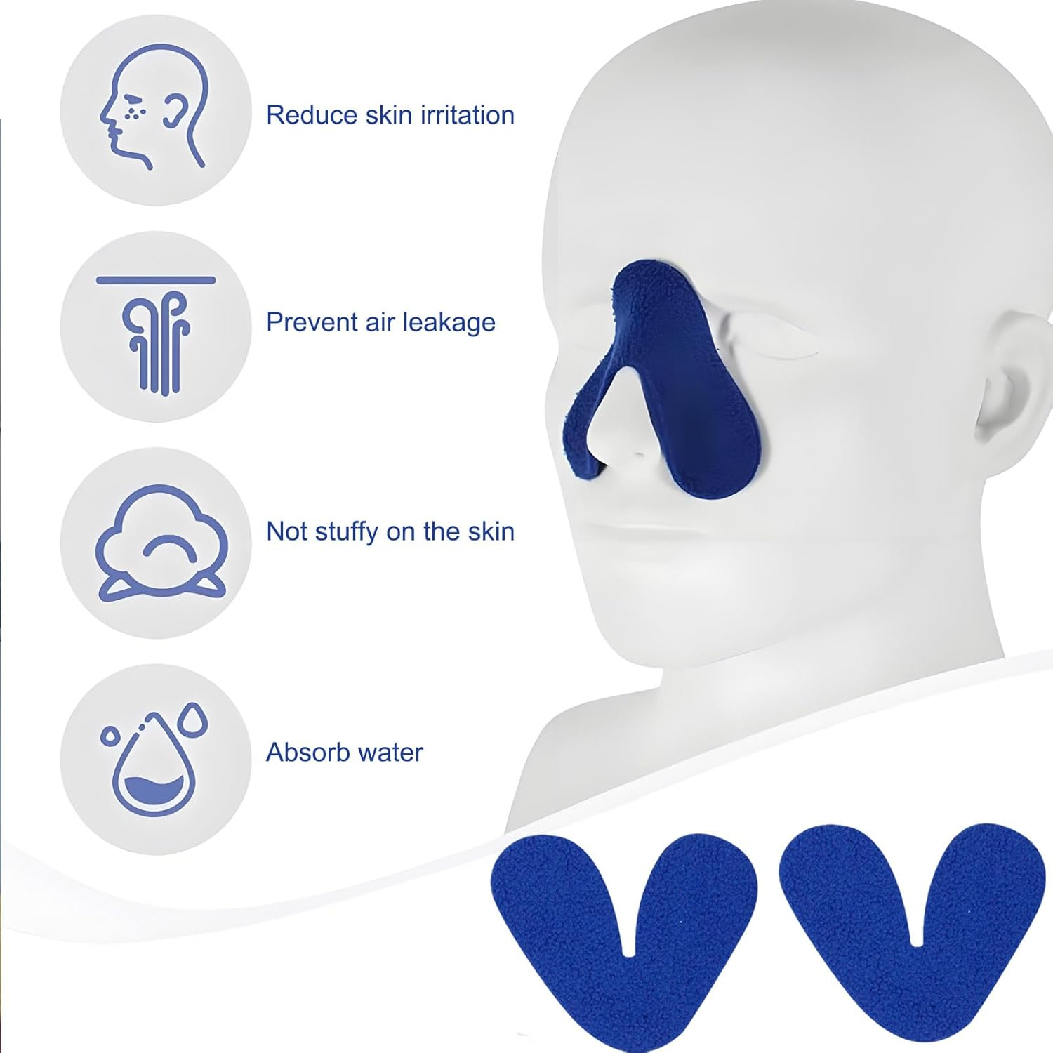 14 Pcs CPAP Mask Frame Covers, CPAP Headgear Strap Covers, Universal Anti-Slip Pad, Comfortable Face Cushion, Reduce Pressure Marks Protect Skin, Reusable Washable Sleep Accessories image number 2