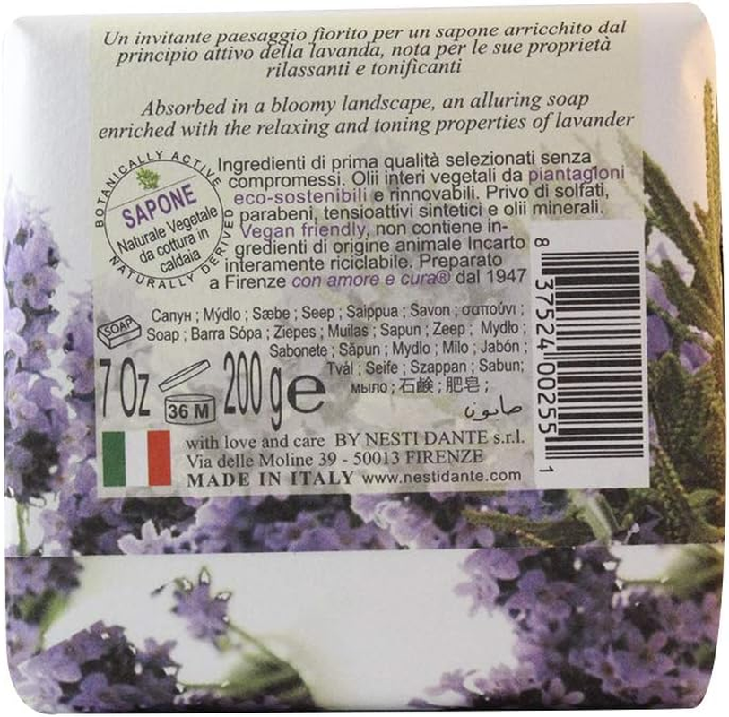 Nesti Dante Marsiglia Toscano Triple Milled Vegetal Soap - Lavanda Toscana 200G-7Oz image number 2