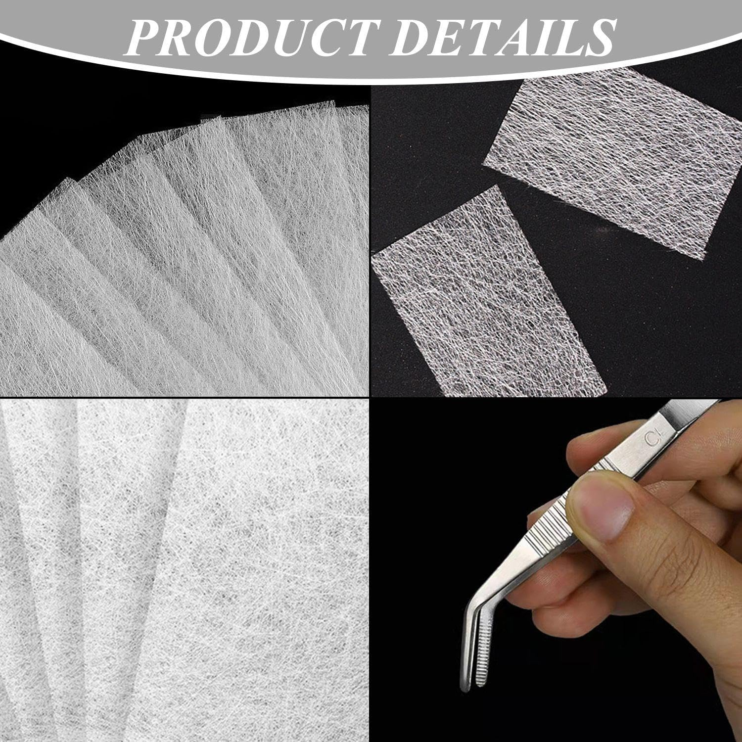 120 Pieces Nail Extensions, 1 Piece Elbow Tweezers, Nail Repair Tablets, Fiberglass Nail Extensions, Quick Nail Extensions, Manicure Tool Set image number 2