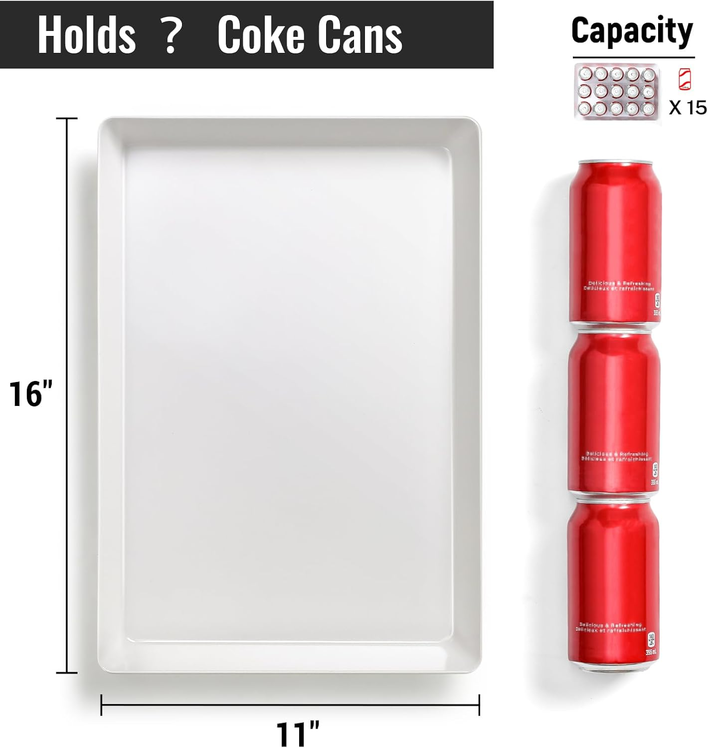 8 Pack, 16" X 11" Large White Serving Trays Set - Reusable Plastic Serving Platters for Cookie, Appetizer, Charcuterie, Snack, Dessert, Party Food Display - Stackable Kitchen Countertop Tray, BPA Free image number 6