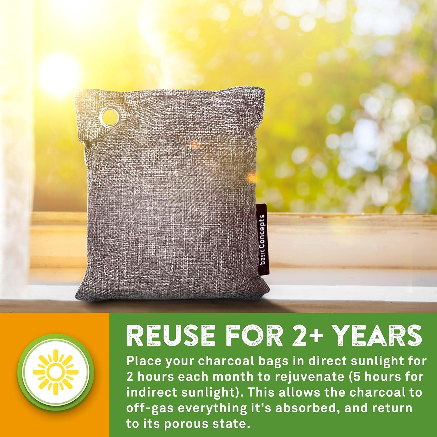 Bamboo Charcoal Air Purifying Bag (4 Pack), Eliminate Bad Odors, Activated Charcoal Odor Absorber (200G), Charcoal Air Freshener Bags for Car, Home, Closet, Gym Bag and More, Charcoal Deodorizer Bags image number 3