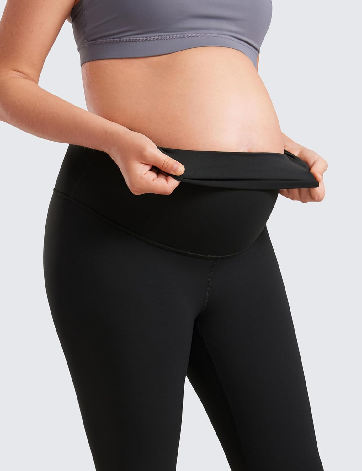 CRZ YOGA Butterluxe Maternity Leggings over the Belly 25" - Soft Pregnancy Leggings Stretchy Workout Activewear Yoga Pants image number 4