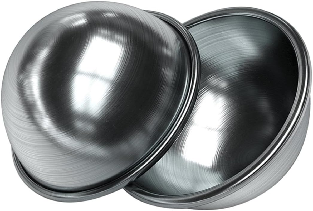 SEWACC 6Pcs Metal Bath Ball Mold for Making Bath Bombs for Soap Making and Reusable Shape Mold image number 6