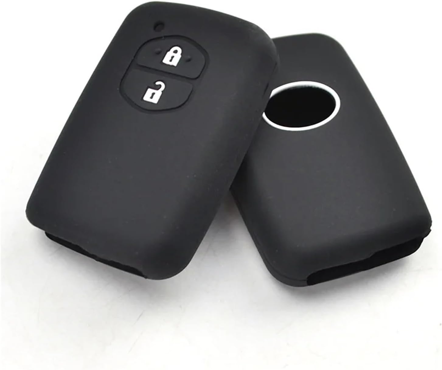 QONXIX 2 Buttons Silicone Car Key Case Cover Keyless Remote Fob, for Toyota, for Aqua RAV4, for Land Cruiser, for Camry, for Prado, for Corolla, for Prius 2013 2014 Key Cover image number 1