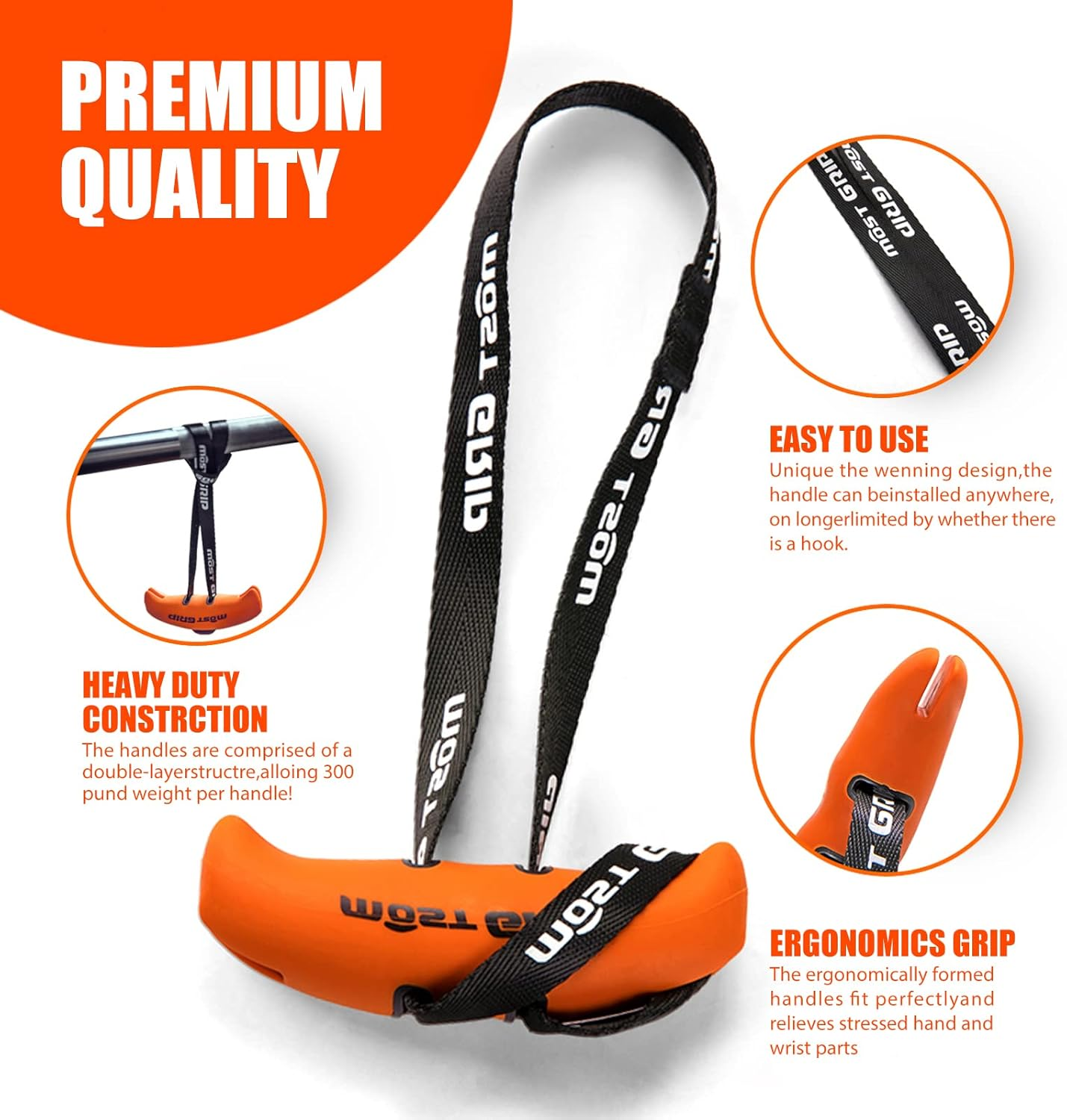 Kcross Pull up Handles Resistance Band Handles Exercise Neutral Tranining Grip Workout Handles image number 2