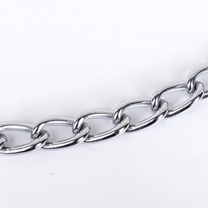 Pet Dog Chain Leash Lead 120Cm Chew Resistant Metal Leash Soft Leather Handle AU (Blue) image number 6