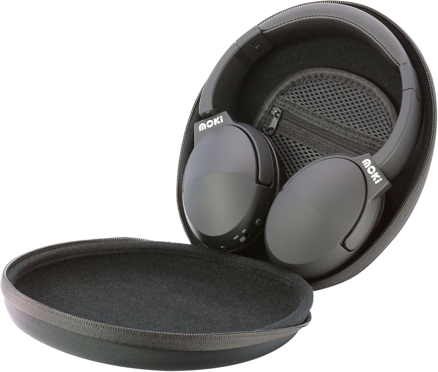 Moki Noise Cancellation Headphones, Black image number 6