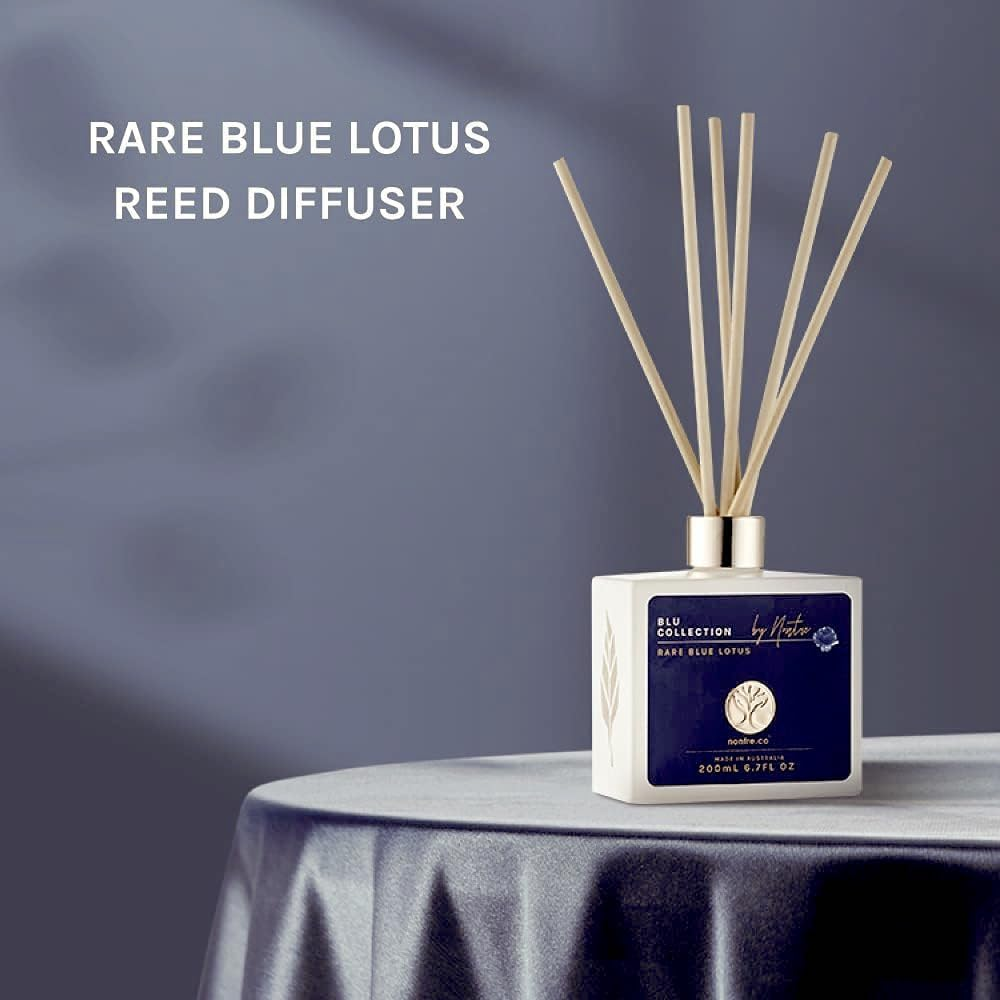 Nontre, Reed Diffuser, Blu Collection, 6 Bamboo Reeds, Delicate, Exotic Aroma with Extreme Scent Longevity, Aromatherapy Reed Diffuser, 200Ml image number 5