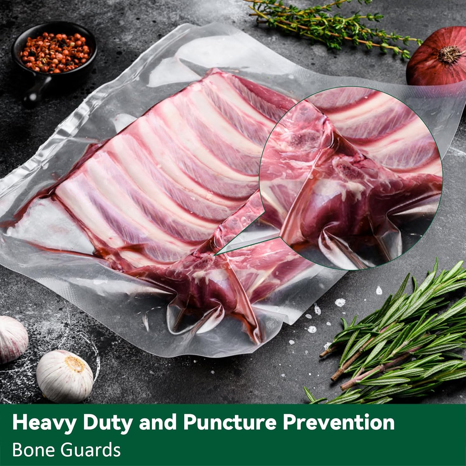 Vacuum Sealer Bags Rolls, 2 Pack 20Cmx15M, Seal a Meal Bags, Ideal for Fridge, Freezer, Sous Vide, BPA Free, Durable Commercial Grade image number 6