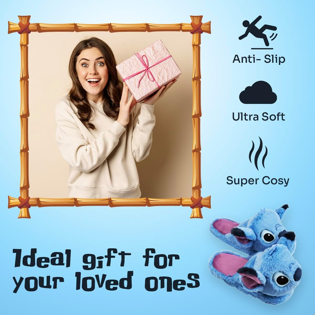 Disney Women'S Comfortable Slippers in Sizes 34-41 Suitable for Teenagers Girls Guest Slippers Winter image number 6