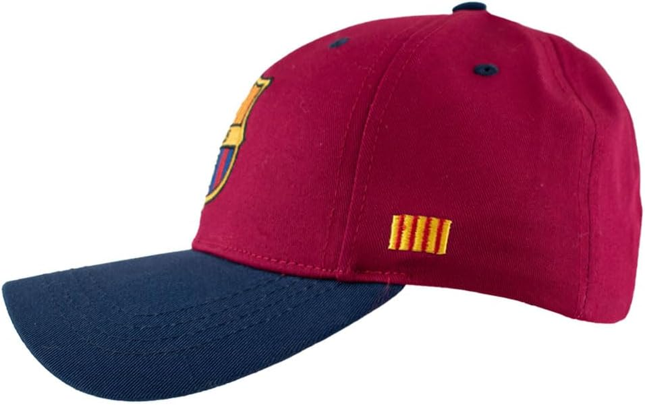 Hy-Pro Officially Licensed Barcelona Baseball Cap - Quality Material with Adjustable Strap, Comfortable Sports Fan Accessories - Stylish Red & Navy Blue Football Hat for Men and Women, 58Cm image number 1