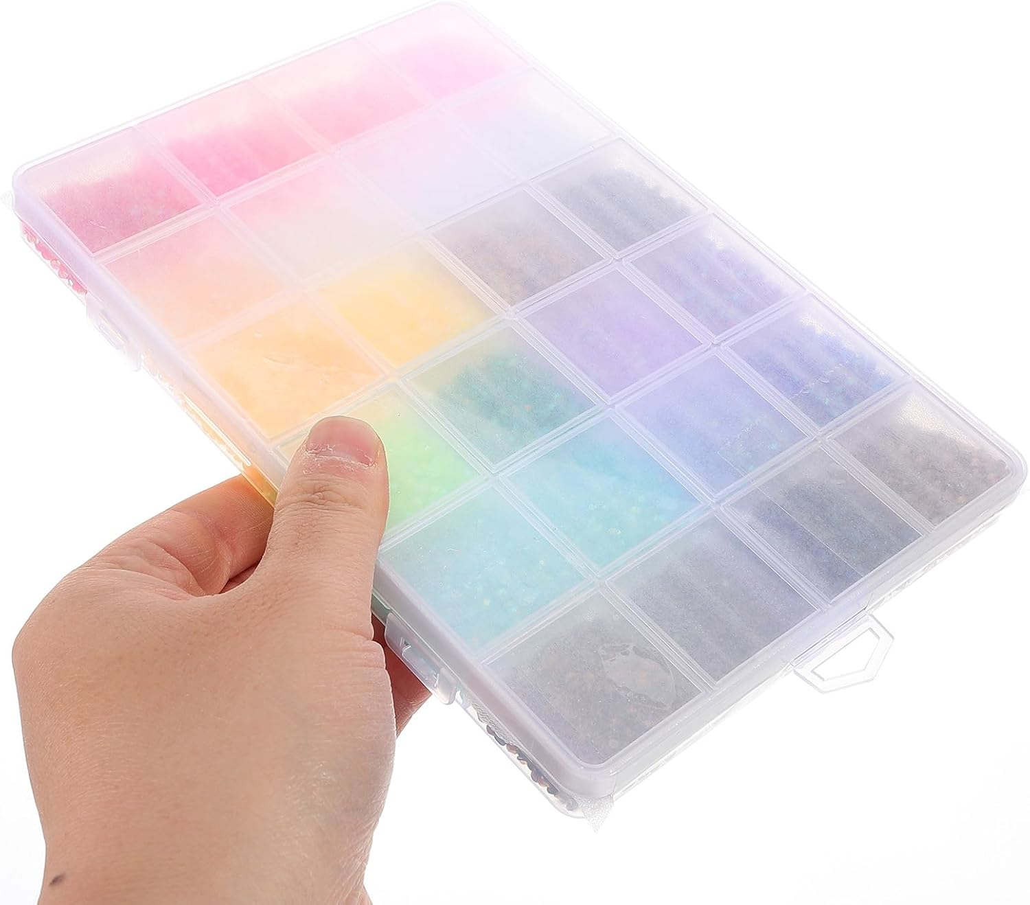 Jojofuny 24000Pcs 3Mm Flatback Nail Rhinestones, 24-Color Ab Gems for Nail Art and Crafts, Colorful Rhinestones Decorations with Glue for DIY Bedazzling and Jewelry Design image number 1