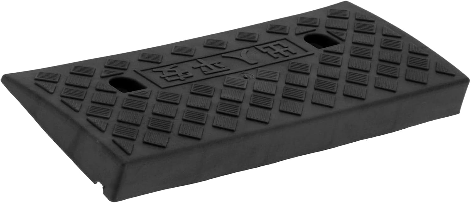 TOPINCN Loading Ramp Textured Surface Portable Threshold Ramp for Car Vehicle Driveway, Easy to Carry from One Place to Another (Black)