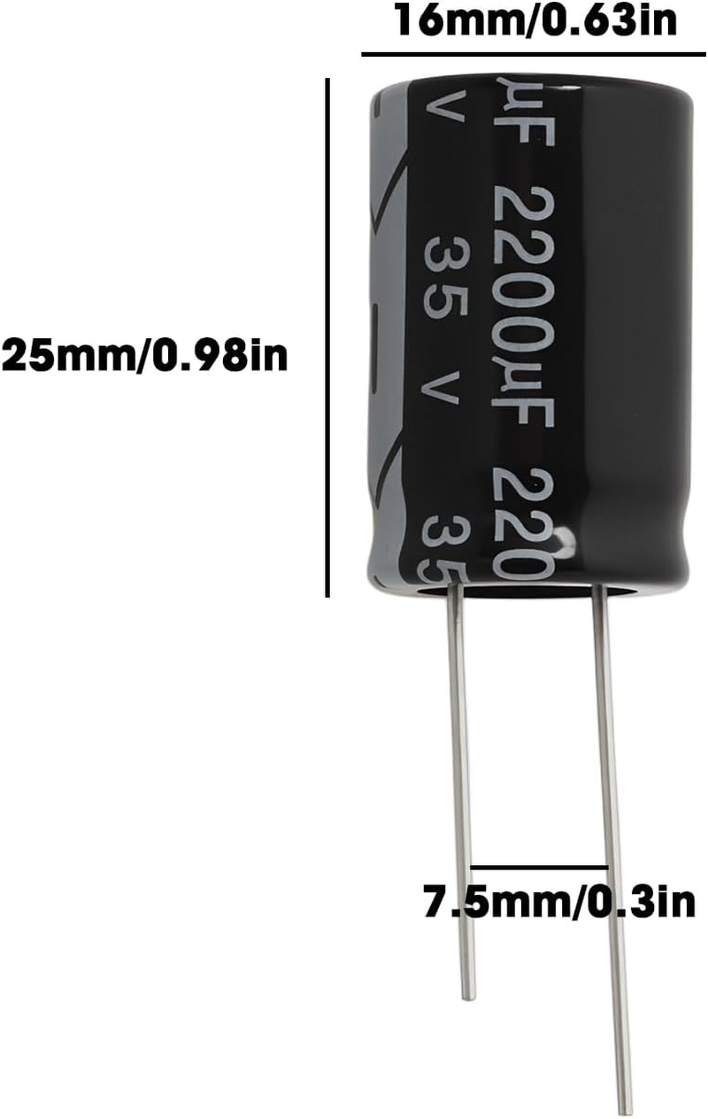 10Pcs 2200Uf 35V Aluminum Radial Electrolytic Capacitors 16X25Mm RM7.5 105C image number 5