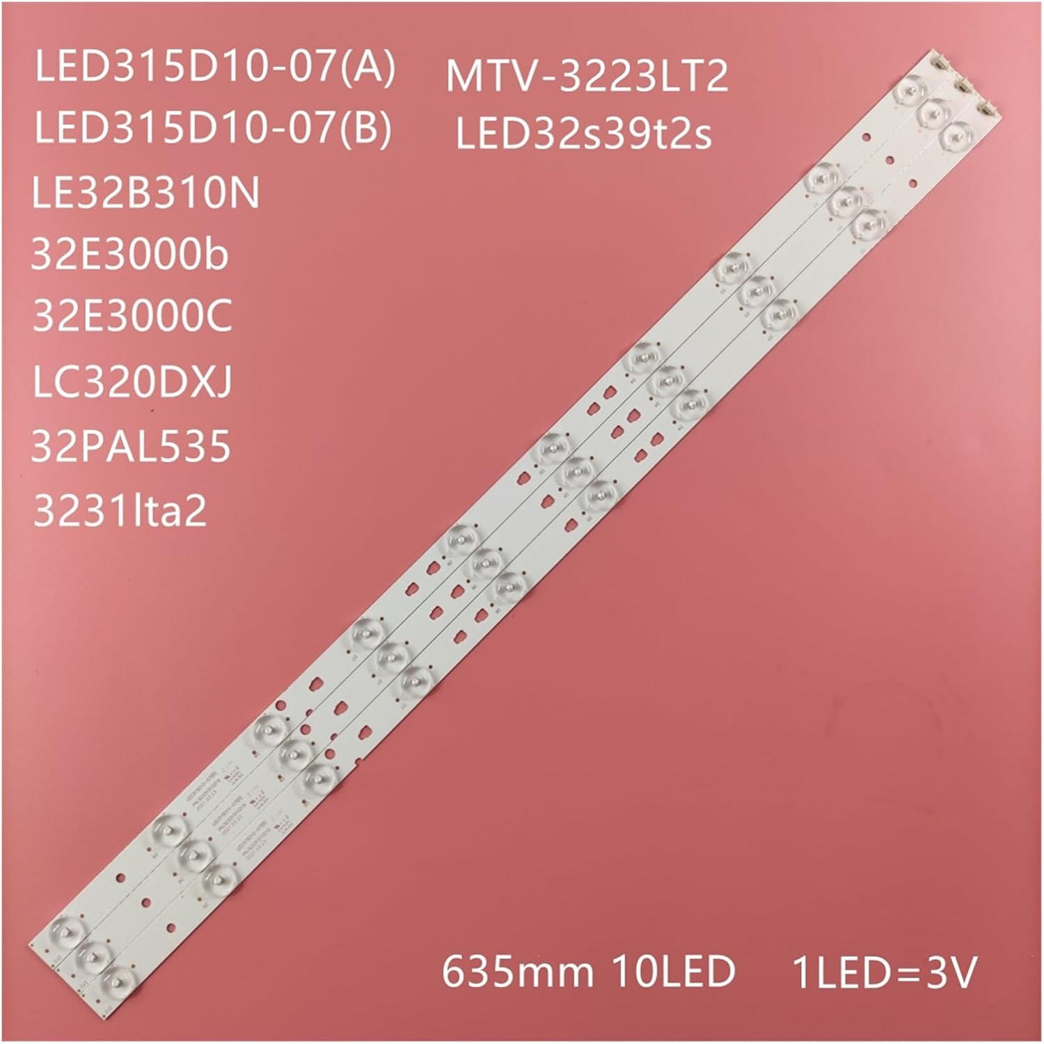 LED TV Illumination for MYST-ERY MTV-3223LT2 MTV-3229LTA2 MTV-3230LT2 MTV-3231LTA2 MTV-3231LW LED Bar Backlight Strip Line Rulers (Color : 15 Pieces 5TV) image number 4
