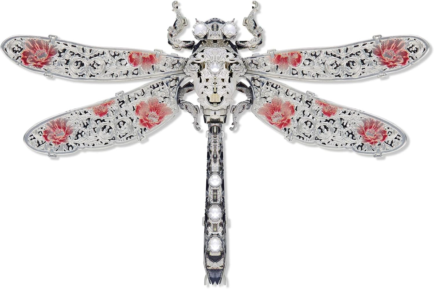 Piececool Metal 3D Puzzles for Adults, Cicada 3D Model Building Kits Insect Themed Animal Fashion Brooch Assembling DIY Crafts Creative Gifts