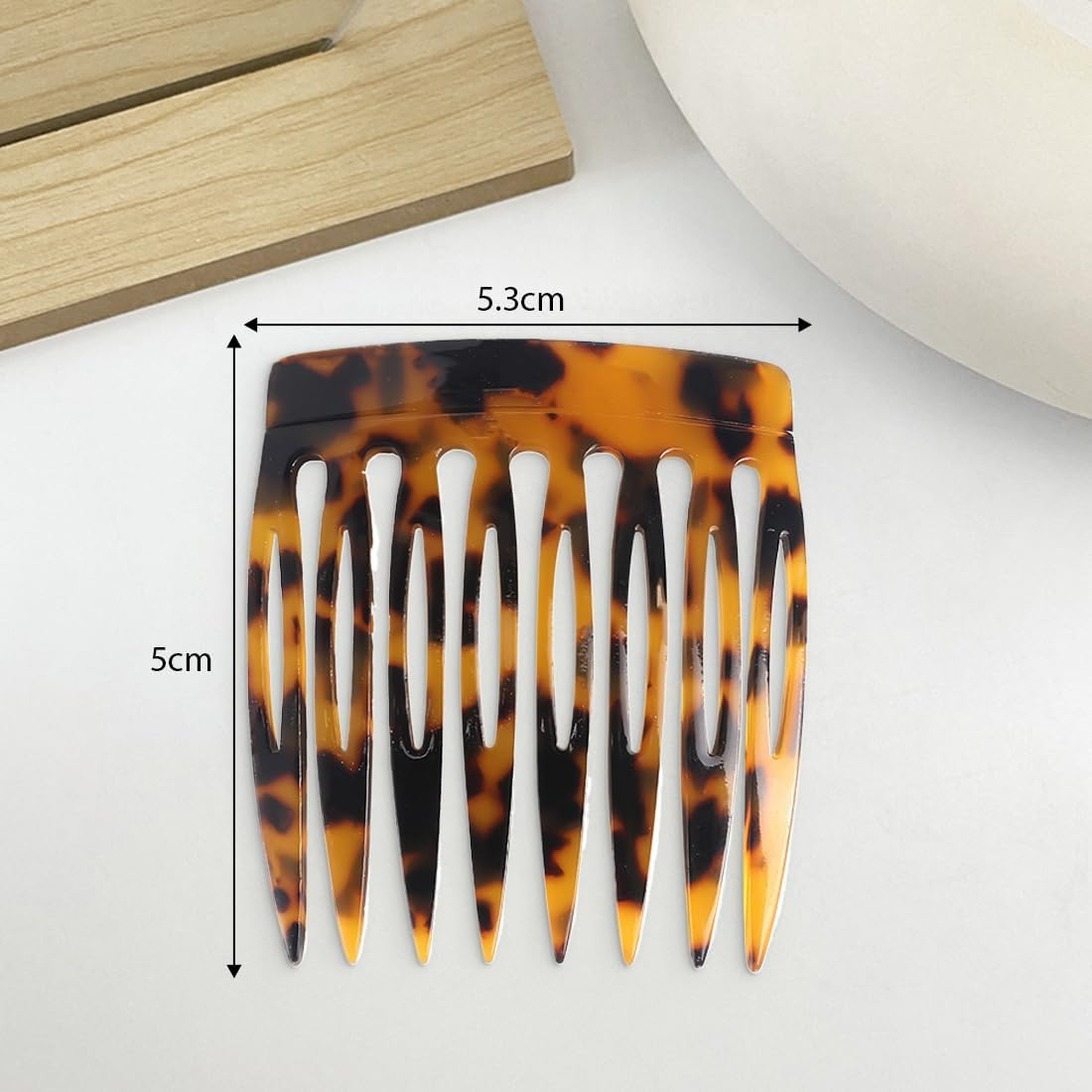 COYUN Pack of 3 Hair Combs for Plugging, French Side Combs Made of Cellulose Acetate, French Twist Comb Hair Clips with Teeth for Hair Accessories Women Girls