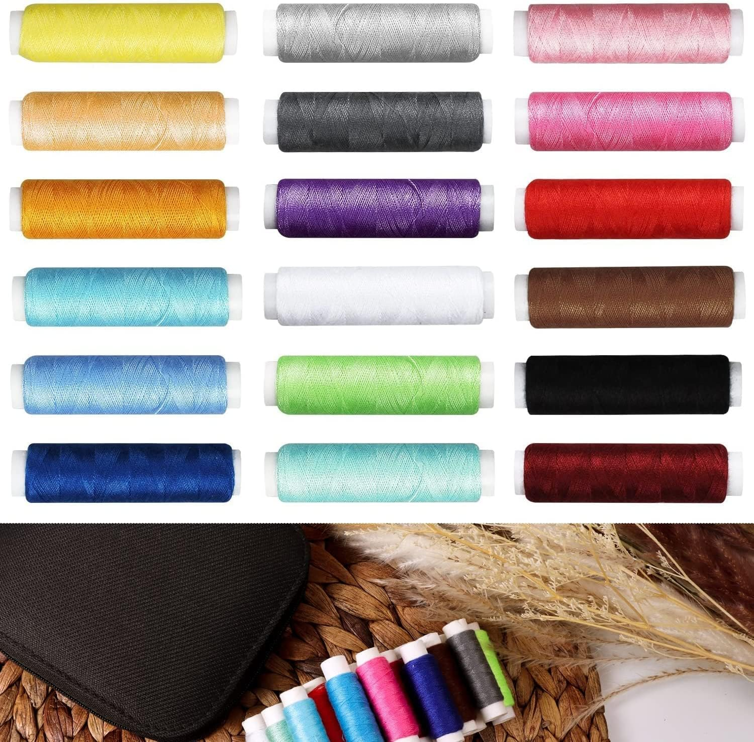 TUXWANG Sewing Kit with Sewing Accessories, Bobbins Thread, Large Format Premium Sewing, Sewing Box, Complete Sewing Kit for Beginners, Travelers image number 4