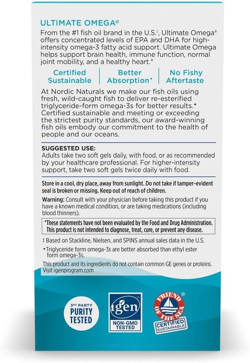 Nordic Naturals - Ultimate Omega High-Intensity Omega-3 Fish Oil Lemon 1280 Mg. - 180 Softgels image number 3