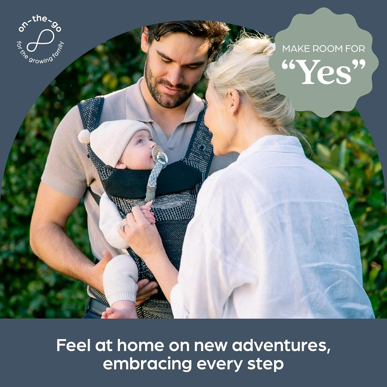 Dreambaby Inspire 3-Position Baby Carrier Newborn to Toddler, 8-33Lb Front & Backpack Style Infant Carrier, Breathable Knit Fabric, Comfortable Head Support, Built in Storage Bag for Parents on the Go image number 4