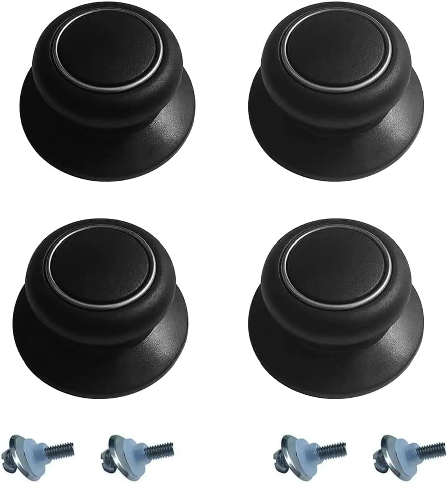 1 Pack Pot Lid Replacement Top Knob - Heat Resistant, Black