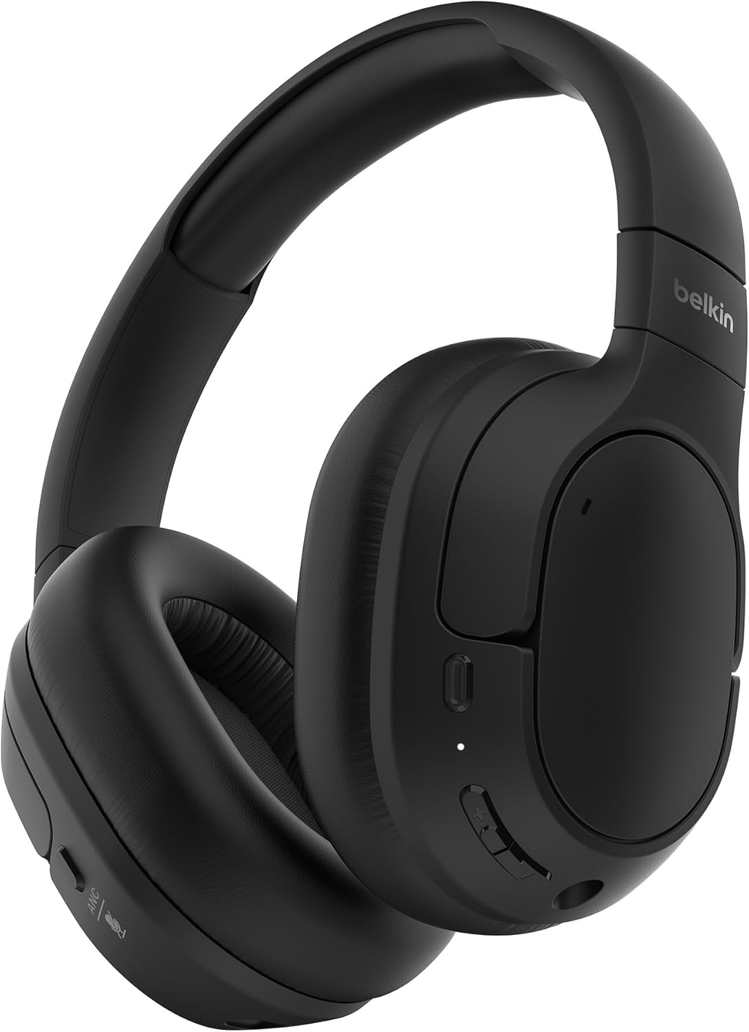 Belkin Soundform Isolate Noise Cancelling Headphones Wireless Bluetooth Headphones, Headset with Microphone, Over-Ear Headphones with 60 Hours Playback, Deep Bass, Cloudcushion Earcups - Sand