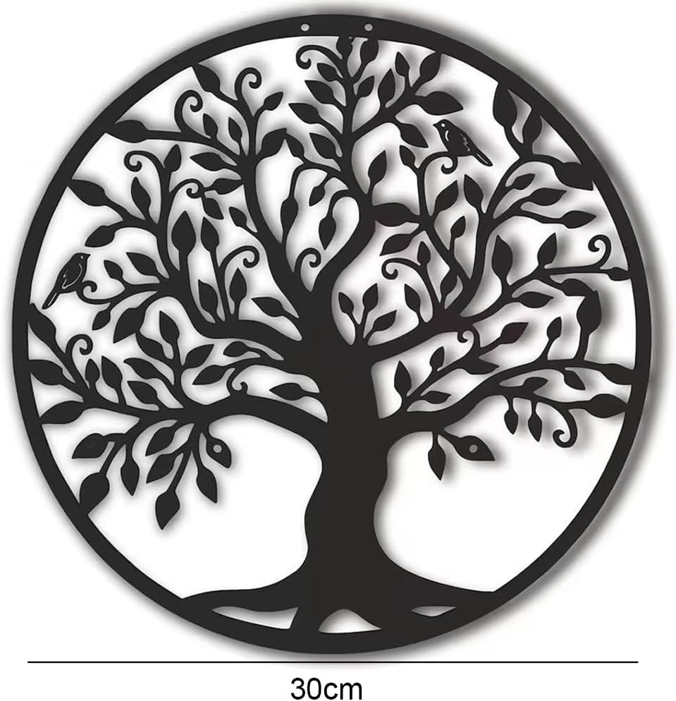 HHWRT Tree of Life Metal Wall Art, Tree of Life Metal Sign, Family Life Tree Wall Plaque, Personalized Tree of Life Wall Decor, Indoor Outdoor Metal Wall Decor, Family Wall D&eacute;cor