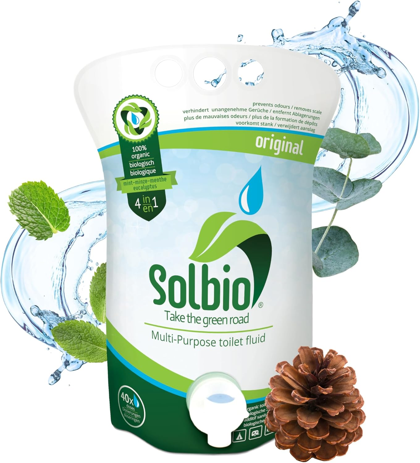 Solbio Original XL &ndash; 1.6 L Sanitary Fluid &ndash; Ecological Sanitary Additive for Camping Toilet &ndash; 40 Doses
