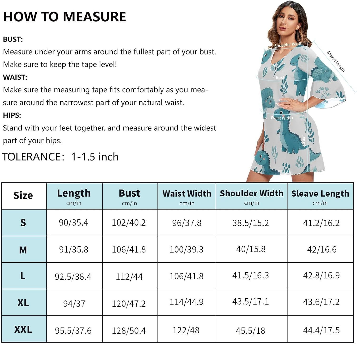 Cute Dinosaur Blue Casual Dress Printed Line Maternity Dress image number 3