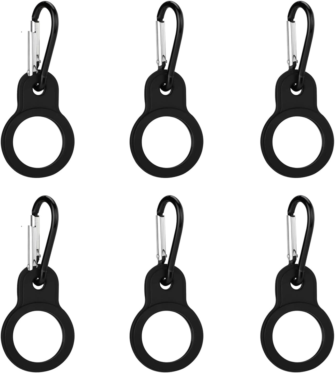 Lexziuo 6PCS Silicone Water Bottle Clips with Carabiner - Secure Leak-Proof Holder for Sports Bottles, Travel Camping Hiking Accessories, Durable Carrying Clip for Backpack Gym Outdoor Activities image number 6