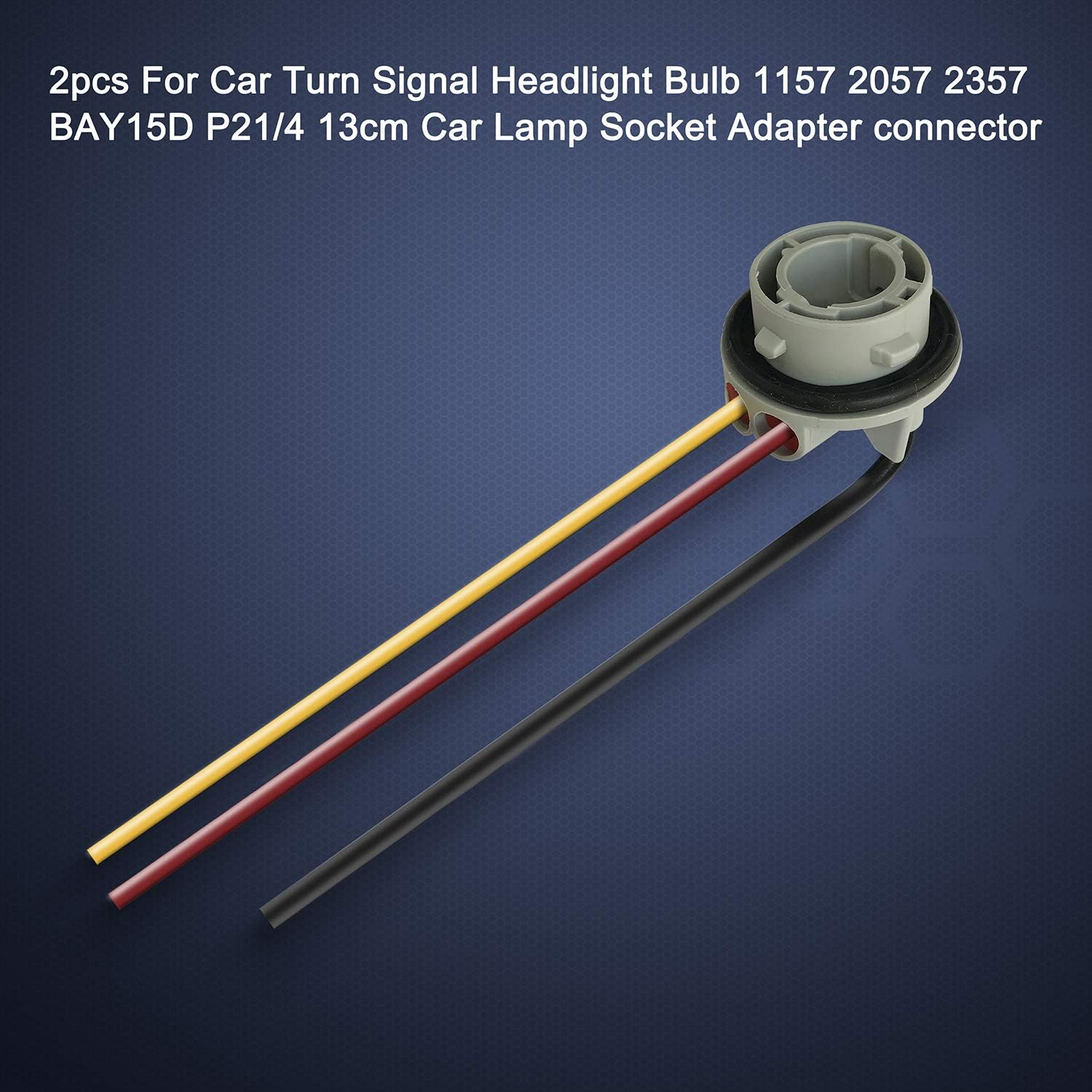 1157 BAY15D Turn Signal Brake Light Bulb Socket Wire Harness Connector(Pack of 2) image number 3