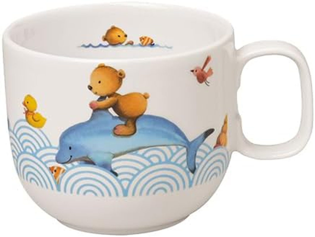 Villeroy & Boch Hungry as a Bear Children'S Mug with Handle, 250 Ml, Premium Porcelain, White/Coloured