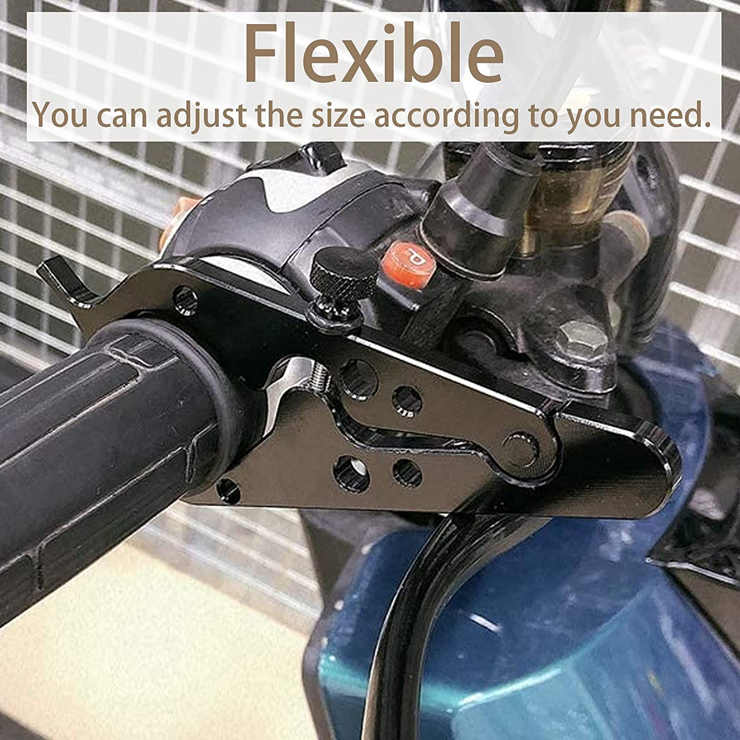 Throttle Lock Worthplanet Throttle Assist Wrist Hand Grip Lock Throttle Clamp Handlebar Control Assist Tool Cruise Throttle Clamp Aluminum with Silicone Ring for Motorcycle Sports Bikes W120031 image number 5