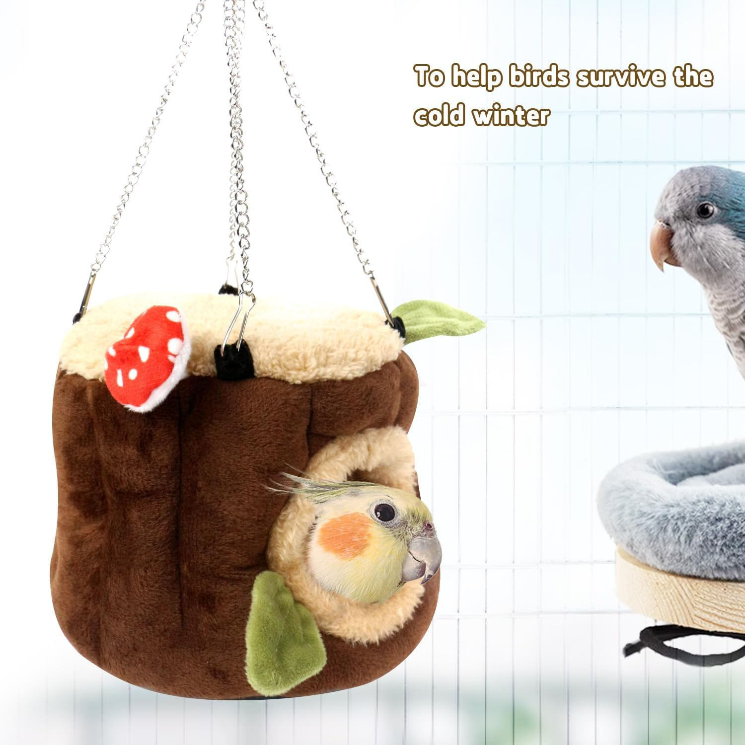 Guinea Pig Cave Hammock Small Animal Beds Hide Winter Warm Cuddly Bag Hamster Cave Beds, Pet Cage Bed Accessories for Rodents Dwarf Rabbits Ferrets Rats Hedgehog Chinchilla image number 3