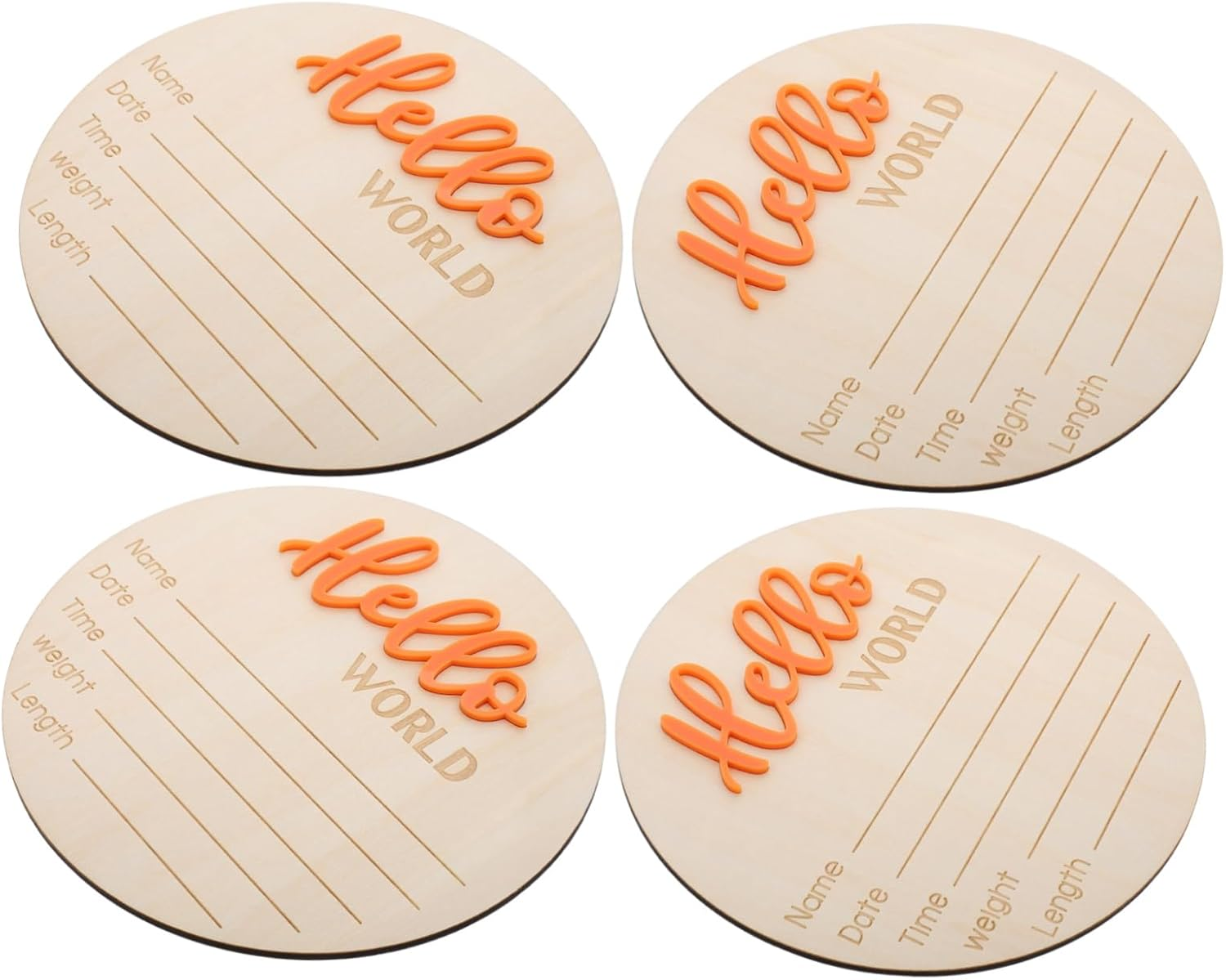 Wooden Birth Sign Card Welcome Sign for Newborn Shower Announcement Board Name Plate Craft Props for Boy Girl