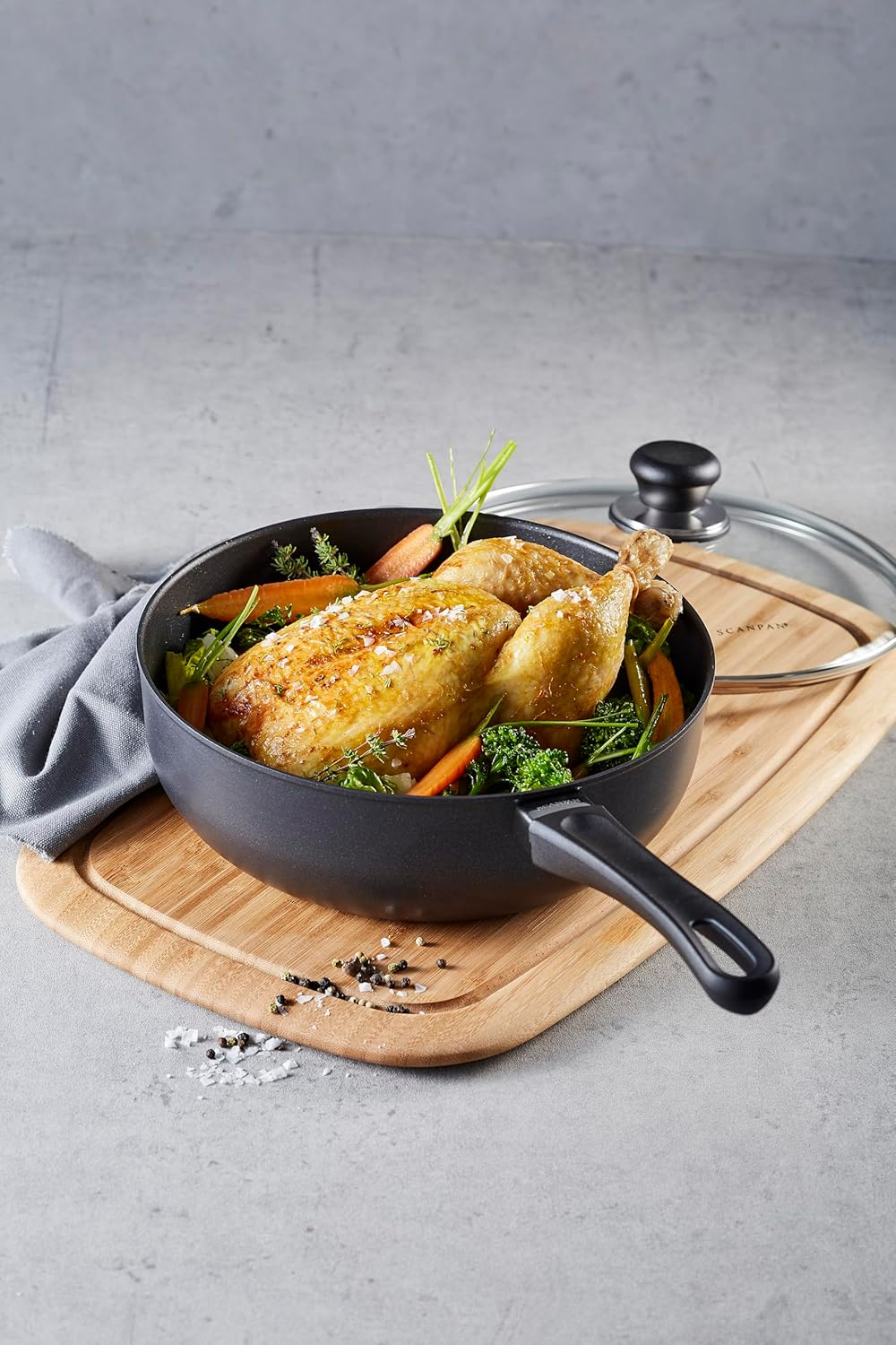 Scanpan Classic Deep Saut&eacute; Pan, 26 Cm,Black image number 5