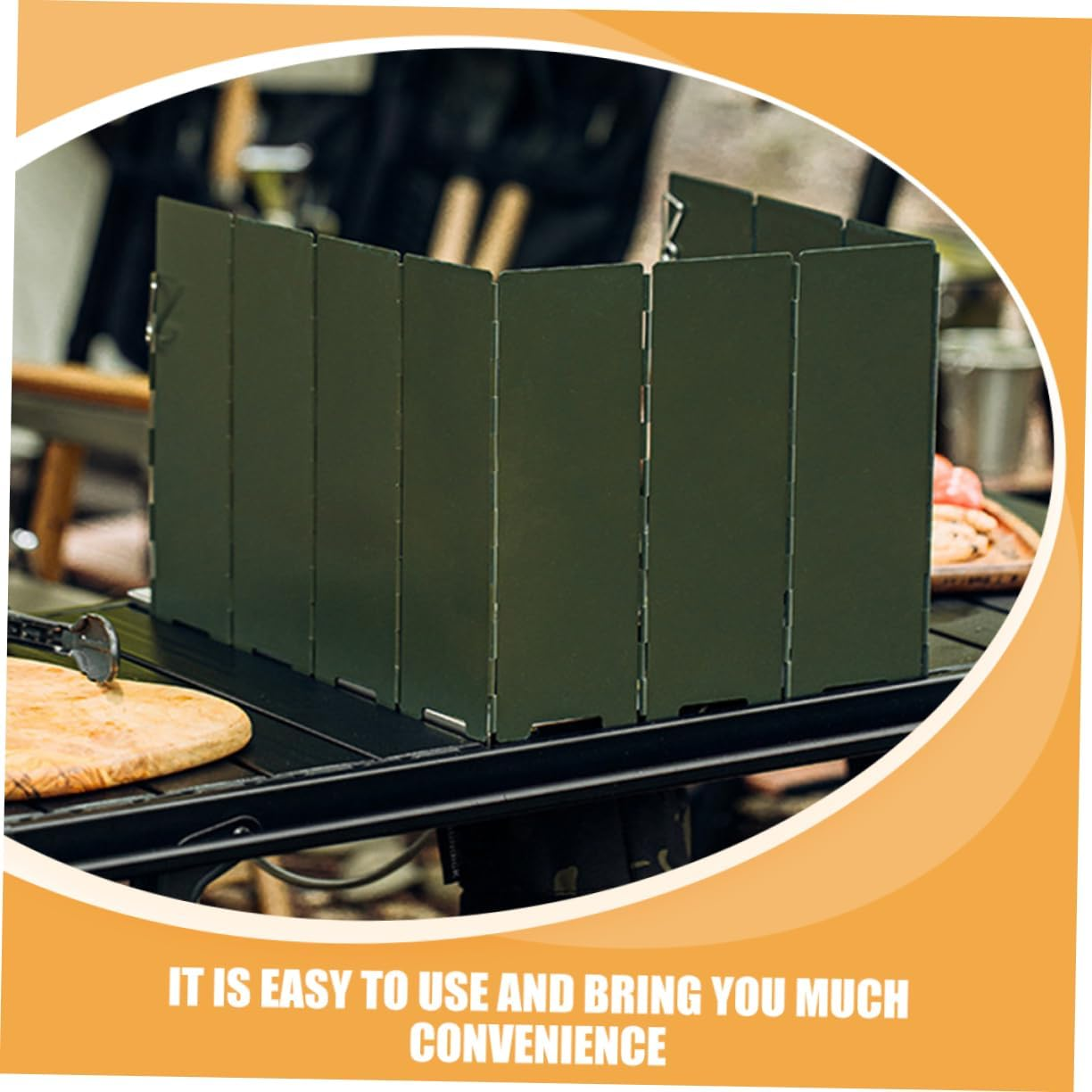 Portable Camping Stove Windscreen Windproof Cover BBQ Windshield for Outdoor Cooking