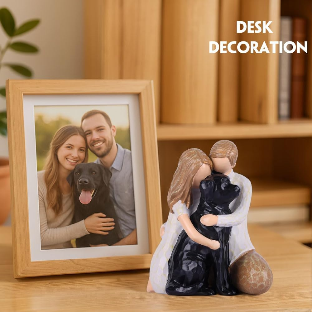 Black Lab Dog Angel Figurine - Hand-Painted Resin Memorial Statue & Keepsake, Dog Lovers Home Decor Gift for Couple, Girlfriend, Wife - Wedding, Christmas & Birthday Present - Black Dog image number 4
