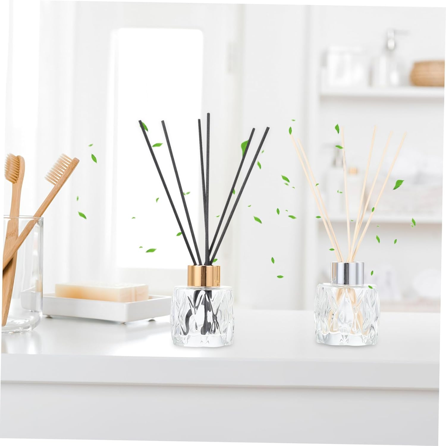 Glass Aromatherapy Bottles Empty Diffuser Bottles for Oil Decorative Fragrance for Home