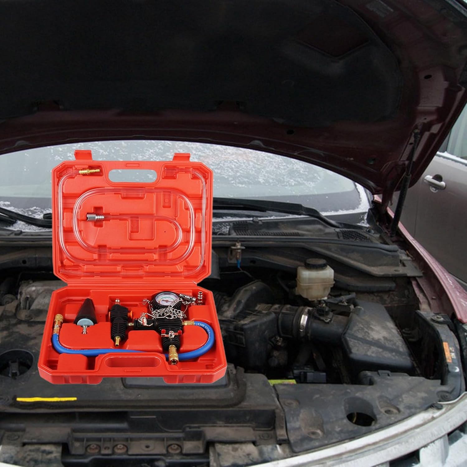 Mivpzisk Coolant Vacuum Refill Kit | Coolant System Vacuum Leak Test - Leakage Detector Gauge Refill Tool for Garage Repair Truck Car Vehicle Automotive Fluid Management image number 6