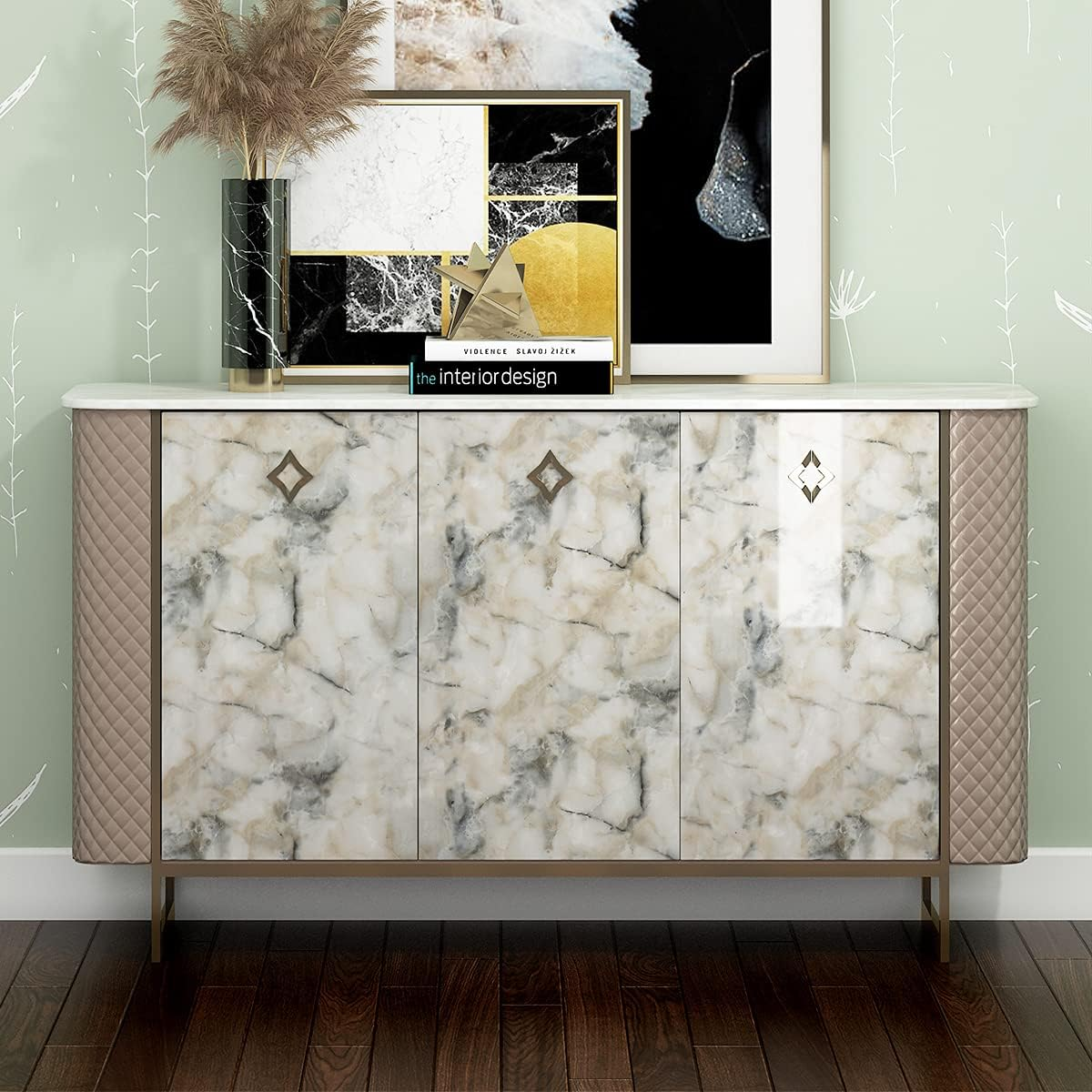 Livelynine 15.8X197 Light Blue Marble Wallpaper Peel and Stick Countertop Contact Paper Waterproof White Navy Marble Contact Paper Peel & Stick Countertops for Bathroom Counter Desk Top Vinyl Wrap