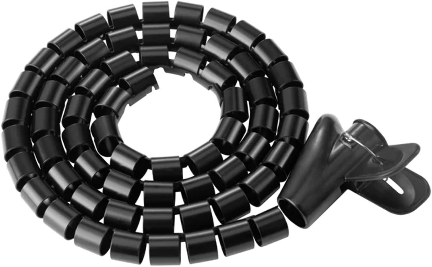 Brateck Coiled Tube Cable Sleeve, Black, 1000 X 15 Mm