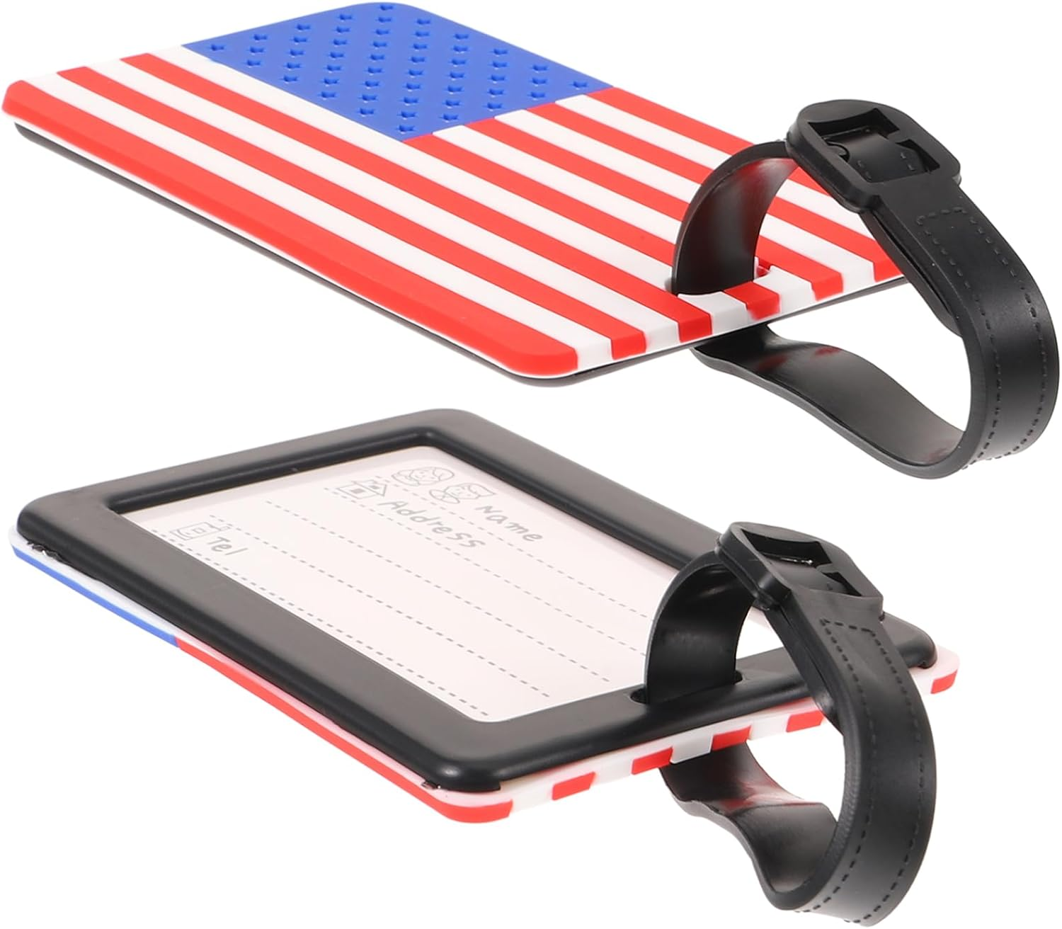 TOGEVAL 2Pcs Canada Flag Design Luggage Tags for Suitcases Travel Bag Tags Reusable image number 3